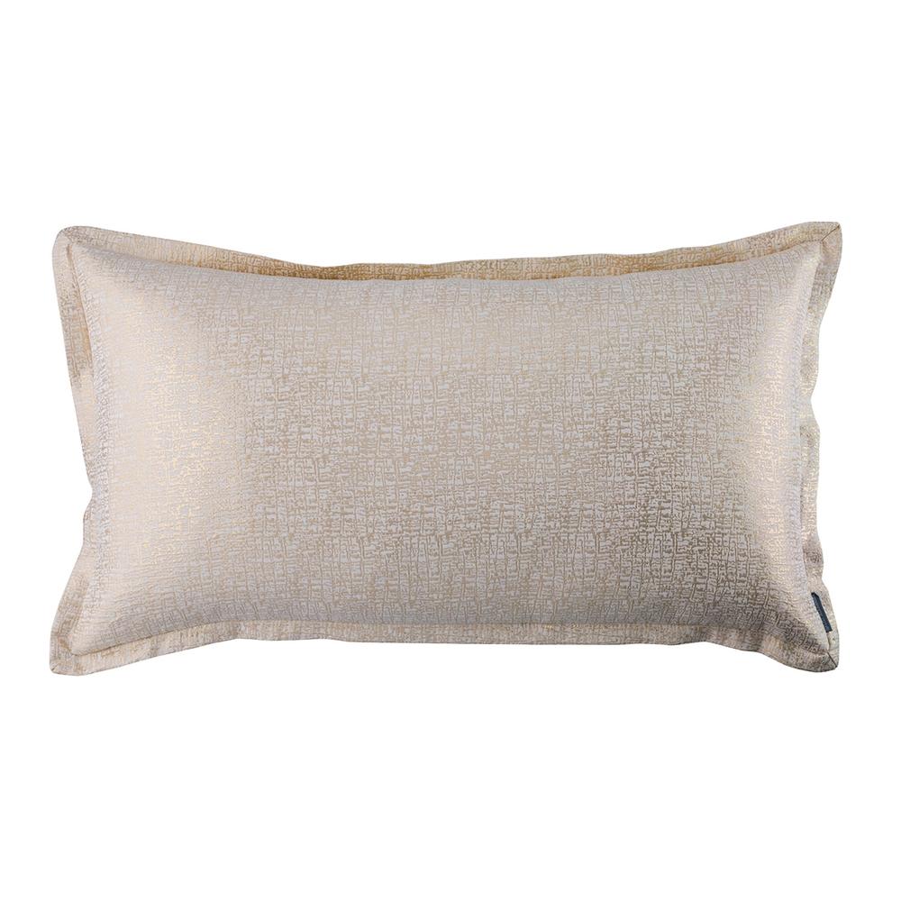 Sophia King Pillow Ivory Linen Gold Lurex 20X36 (Insert Included