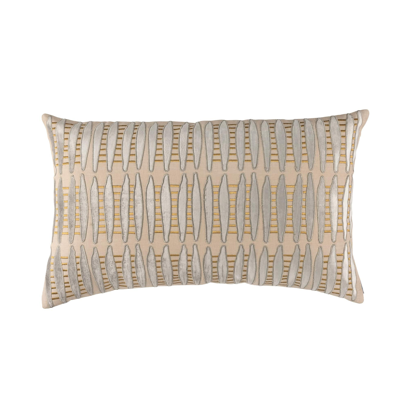 Ivy Lg Rectangle Pillow Dark Sand Platinum Gold 18x30