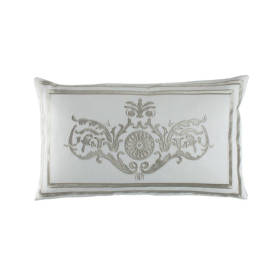 Paris Lg Rectangle Pillow White Ice Silver 18X30