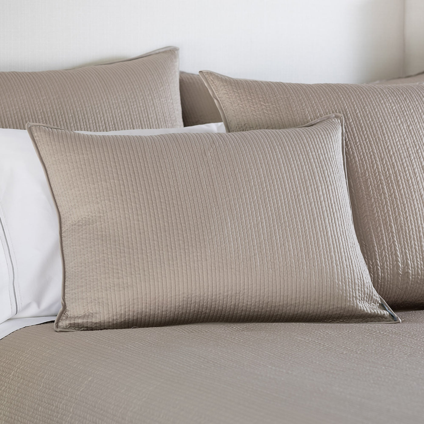Retro Standard Pillow Taupe S&S 20X26