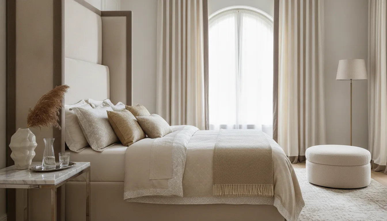Custom drapery panels illustrating fabric, fullness, and finished window proportions