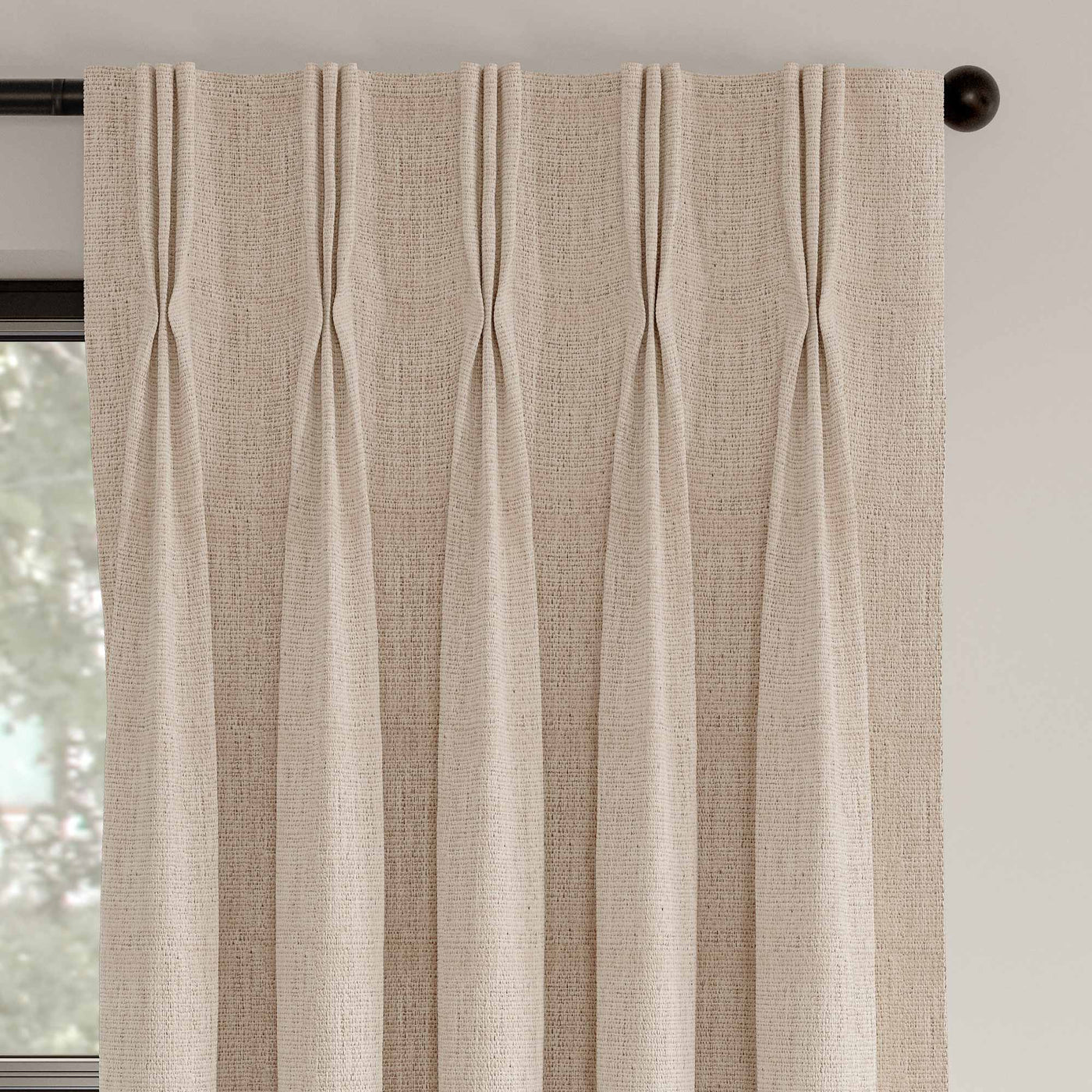 Ava Charcoal Drapery Panels (Set of Two - 52x96 - French Pleats)