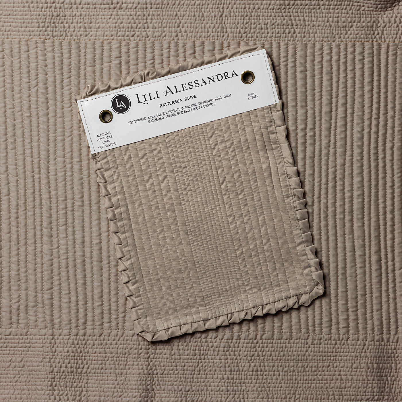 Battersea Quilted Basics Taupe S&S Swatch 8.5X11