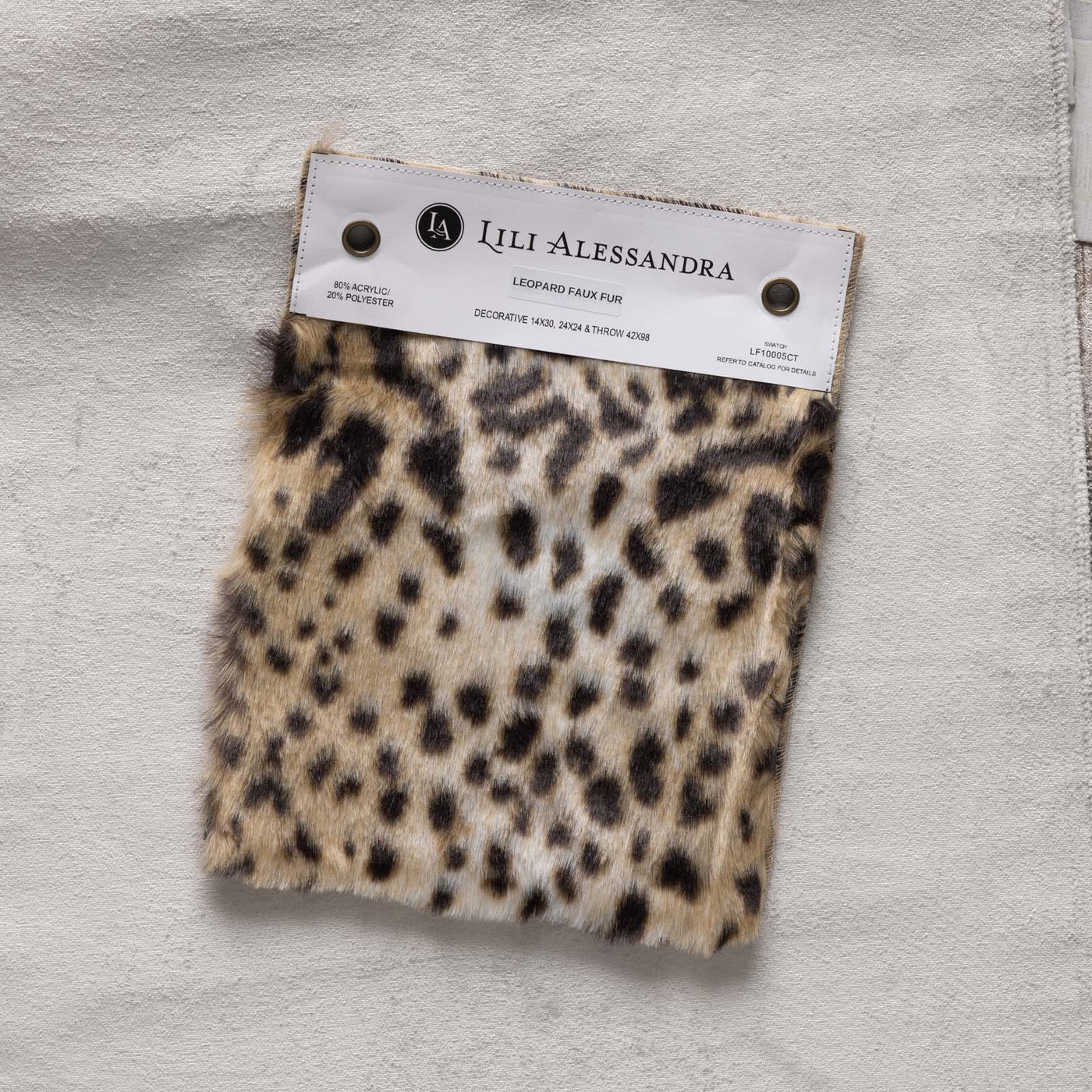 Leopard Faux Fur Swatch 8.5X11