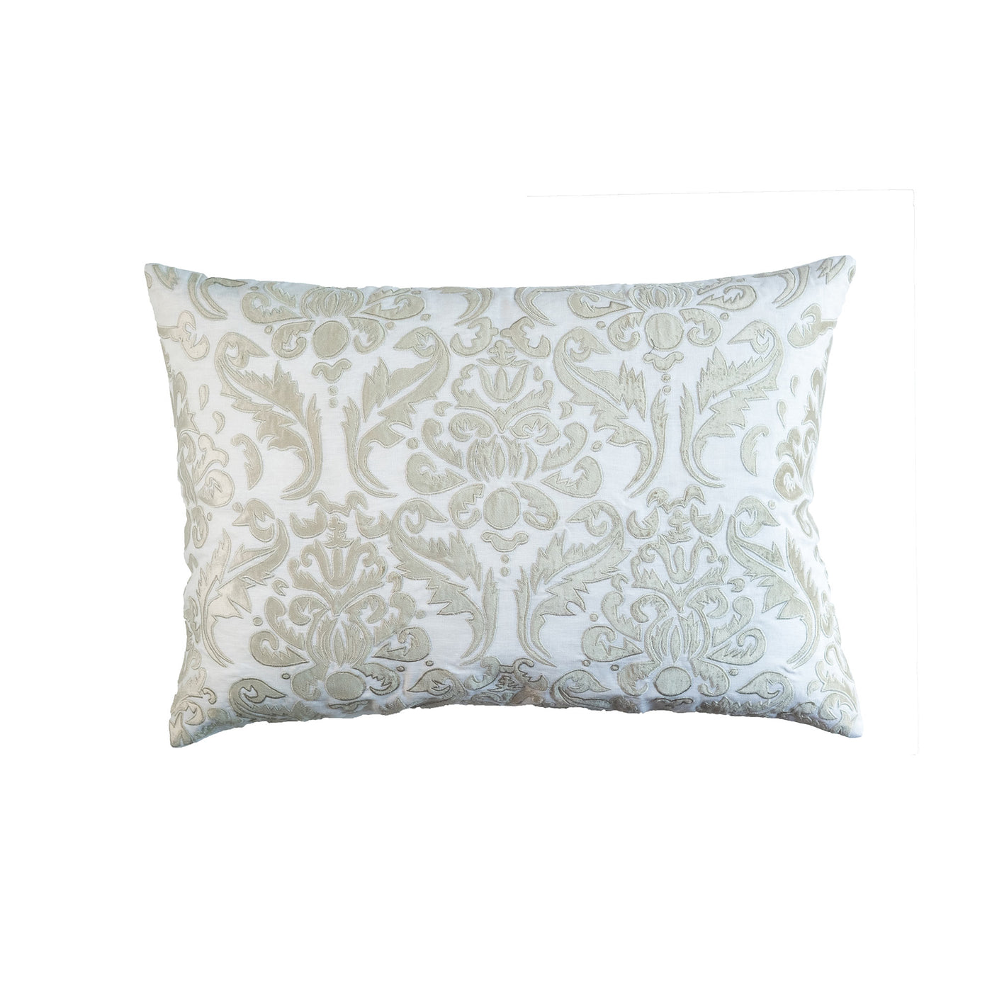 Versailles Lg Rectangle Pillow White Ice Silver 20x30 (FINAL SALE)