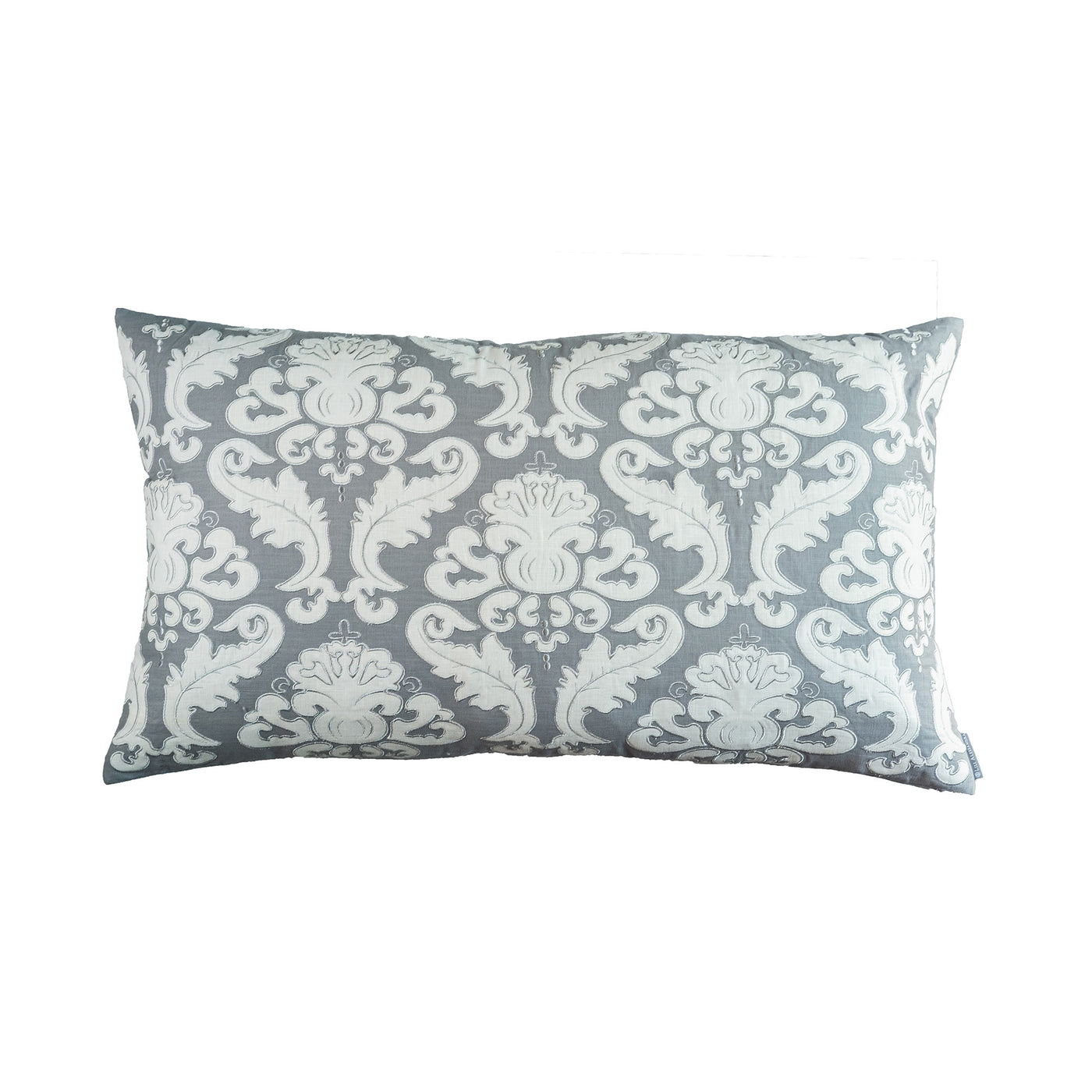 Versailles King Pillow Ash Grey White 20x36 (FINAL SALE)