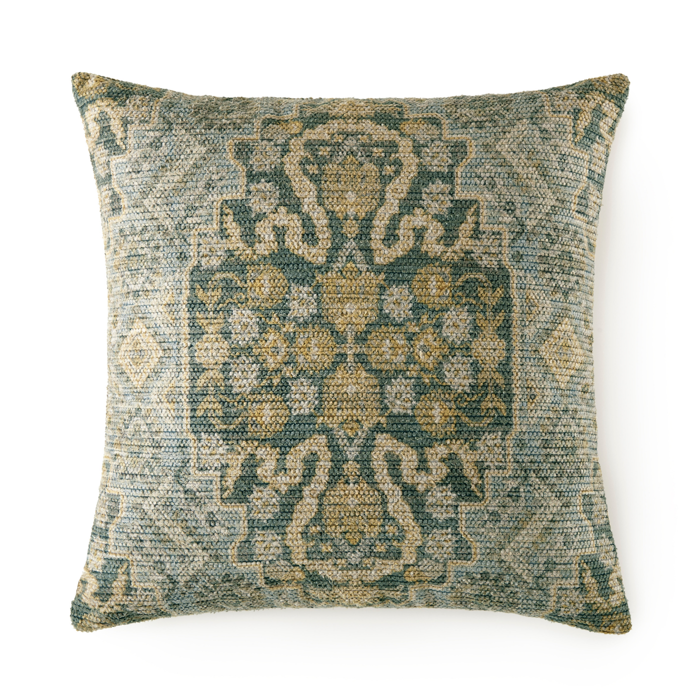 Tibet Mineral Jacquard Chenille Medium Square Pillow (24x24) Made-To-Order