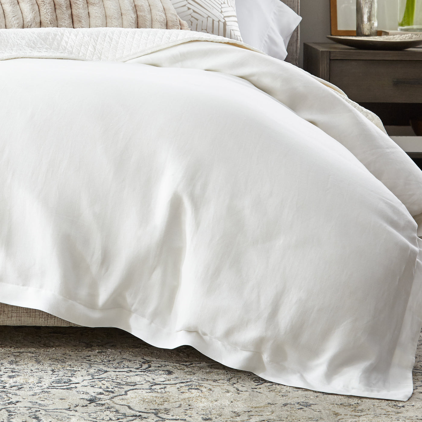 Rain Queen Duvet Cover White 96X98