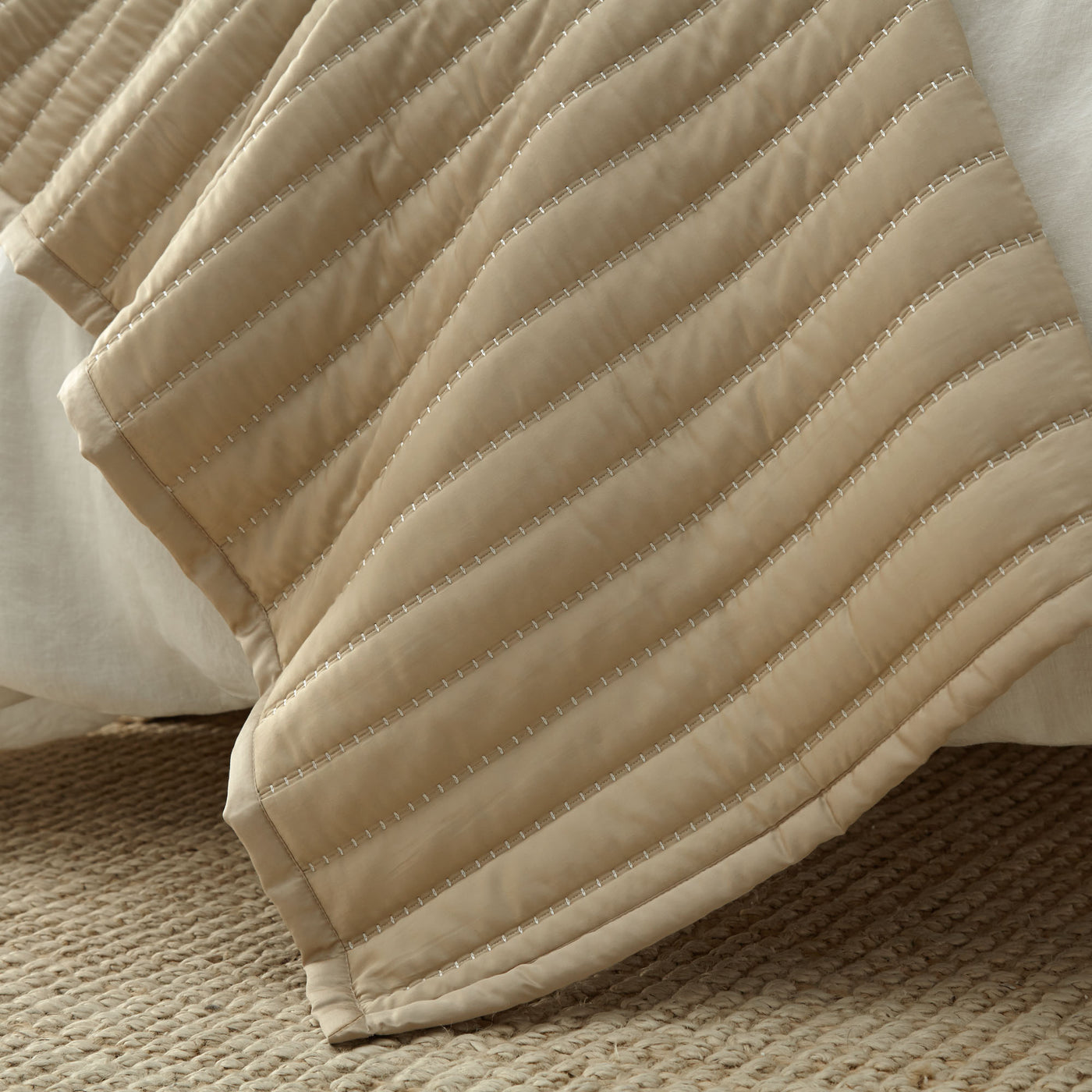 Urban Bamboo Champagne Coverlet Queen 96x98