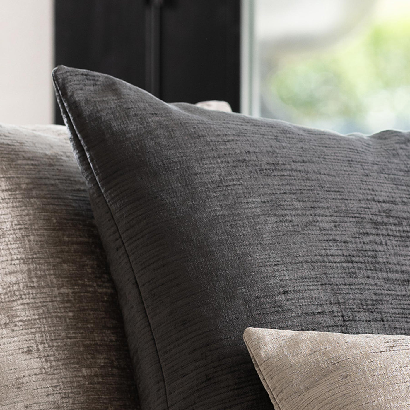 Ava Charcoal Luxe Euro Pillow (27x36)