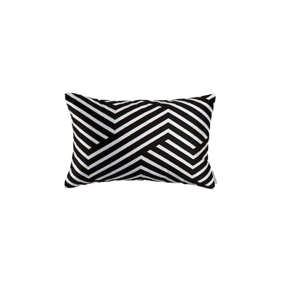 Expression Small Rectangle Pillow Crystal Velvet/Black Velvet Applique 14X22