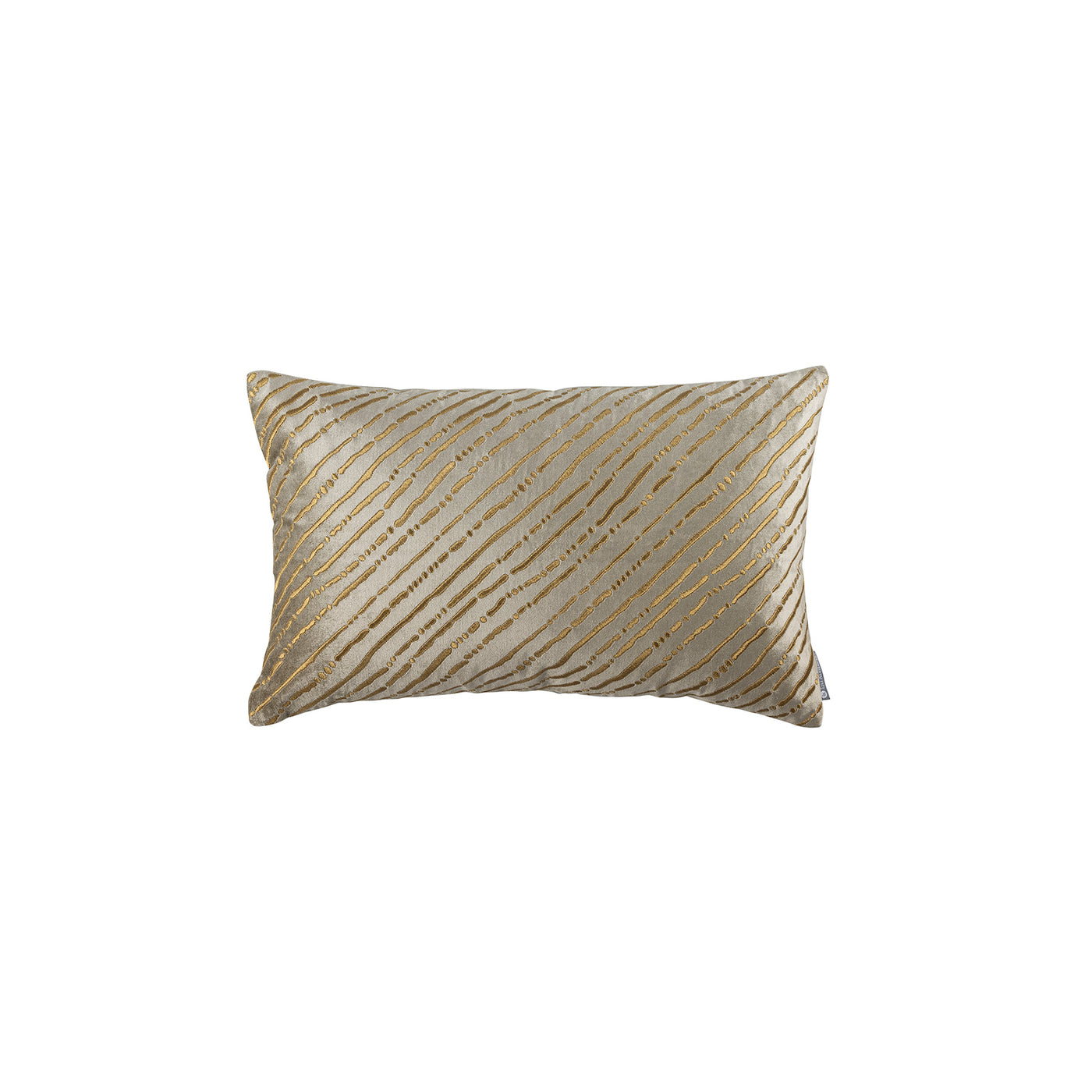 Sparkle Small Rectangle Pillow Buff Velvet/Gold Embroidery 14X22