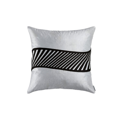 Expression Square Pillow Crystal Velvet/Black Velvet Applique 24X24
