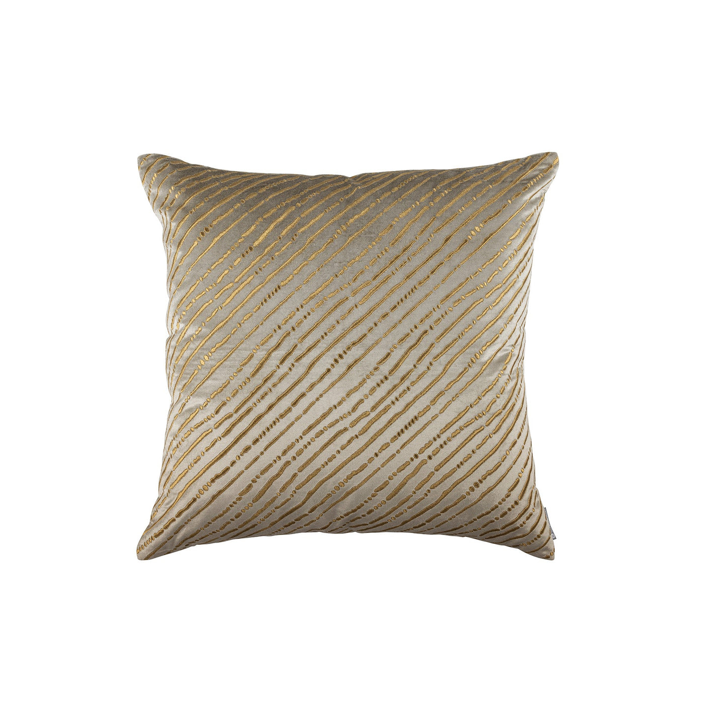 Sparkle Square Pillow Buff Velvet/Gold Embroidery 24X24
