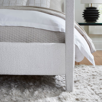 Monaco Four Post Canopy Bed (Taupe Bouclé / Cal King)