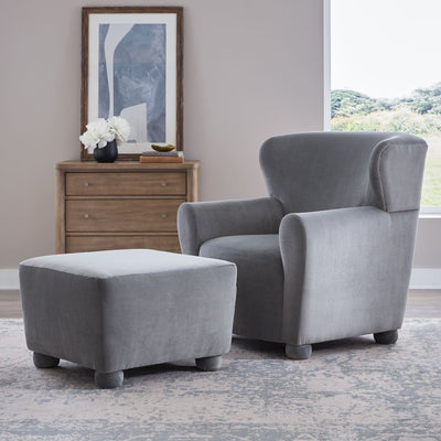 Serena Ottoman(Wine Velvet)