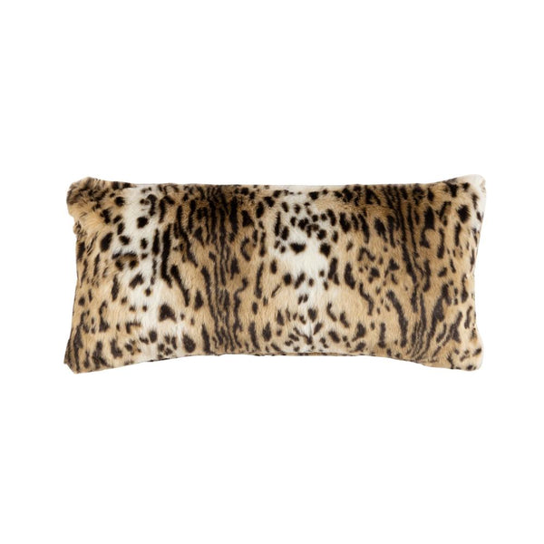 Leopard Lg Rectangle Pillow Faux Fur 14x30 by Lili Alessandra