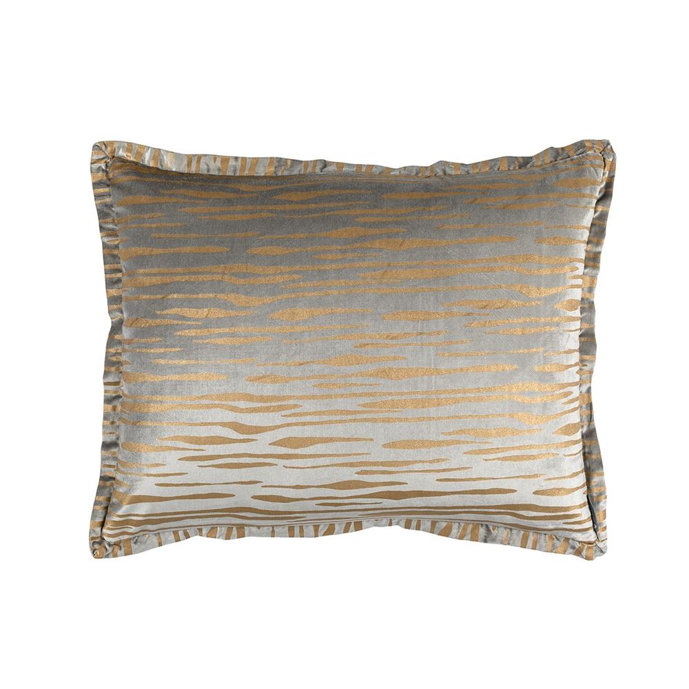 Zara Light Grey Matte Velvet with Gold Print Bedding by Lili