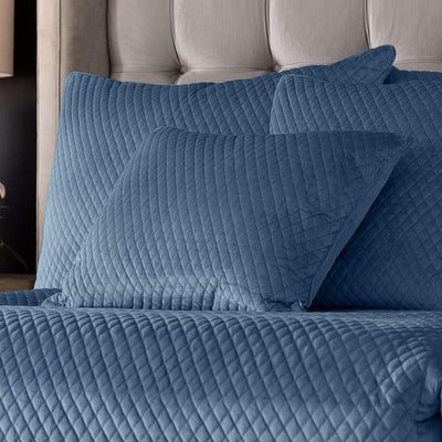 Valentina Quilted Standard Pillow Smokey Blue 20X26