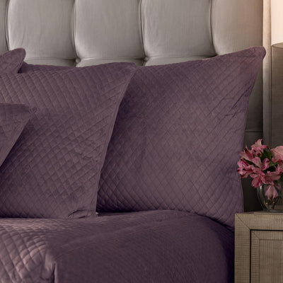 Valentina Quilted Luxe Euro Pillow Raisin 27X36
