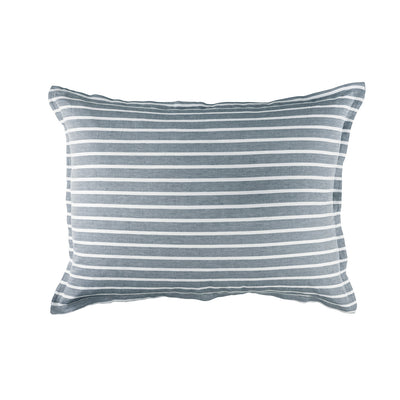 Meadow Luxe Euro Pillow Blue White 27X36