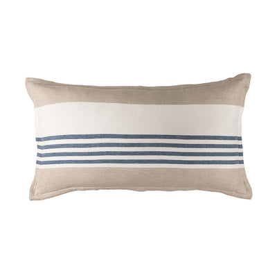 Newport King Pillow White Natural Blue 20X36