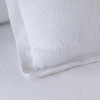 Gigi Luxe Euro Matelassé Pillow White Cotton 27X36