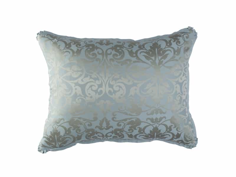 Jackie Blue Tencel & Silver Silk Jacquard 20x26 Standard Pillow – Lili ...