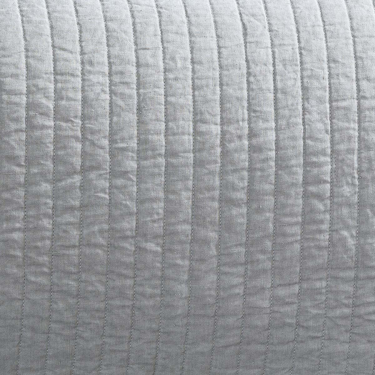 Tessa Quilted Coverlet Light Grey Linen King 112X98