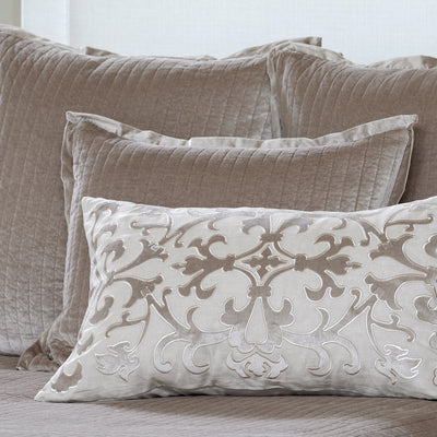 Aria Quilted Standard Pillow Raffia Matte Velvet 20X26
