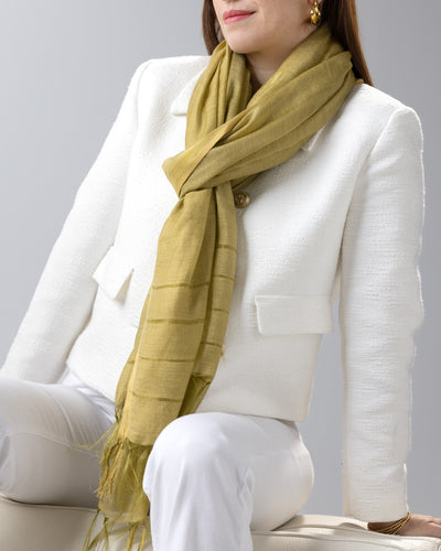 Athens Scarf Gold Sheer Voile