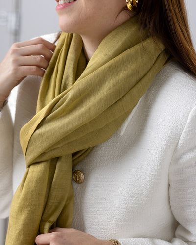 Athens Scarf Gold Sheer Voile