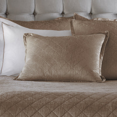 Chloe Standard Pillow Fawn Velvet 20X26
