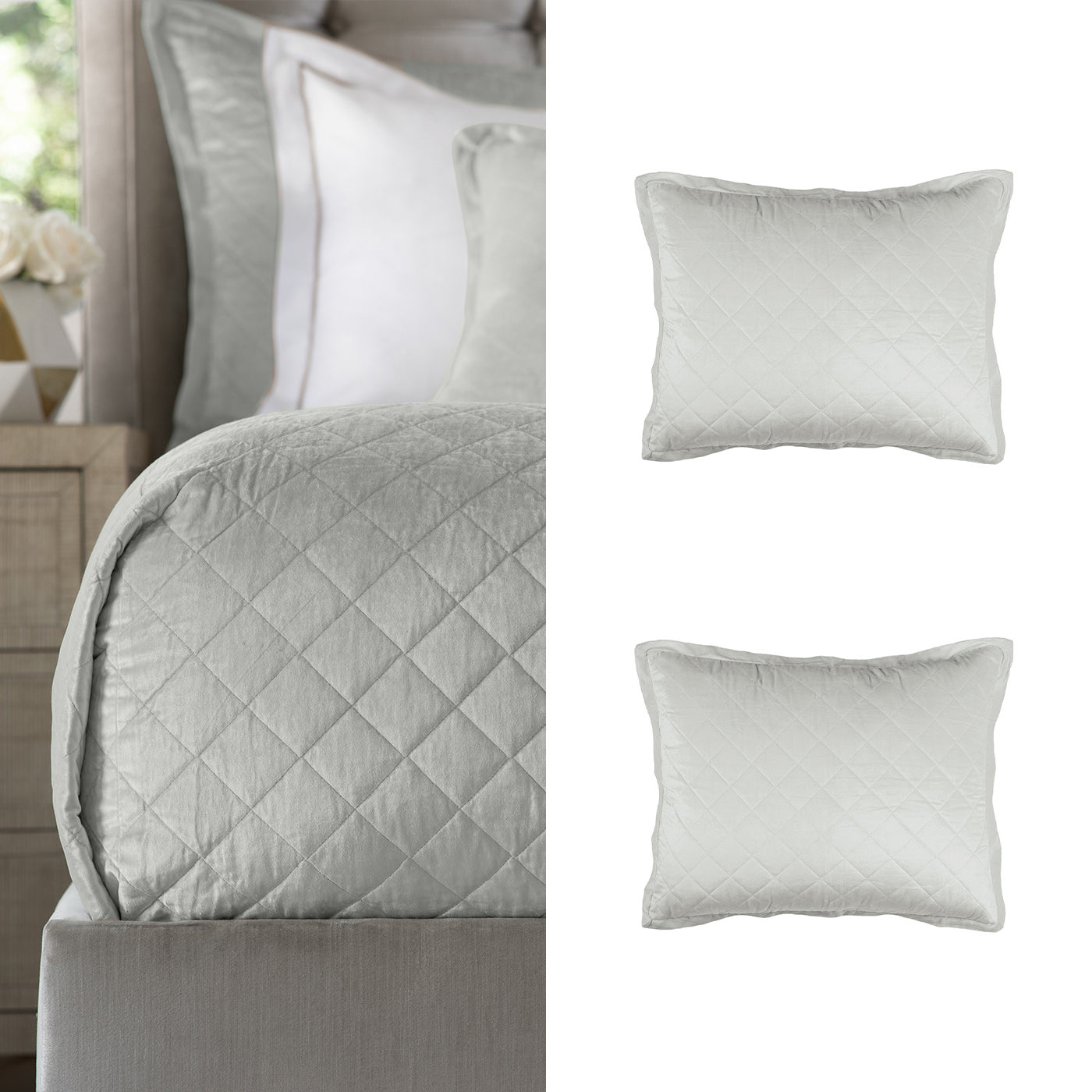 Chloe Coverlet Set Celadon Queen (Coverlet & Two Standard Shams - No Inserts)