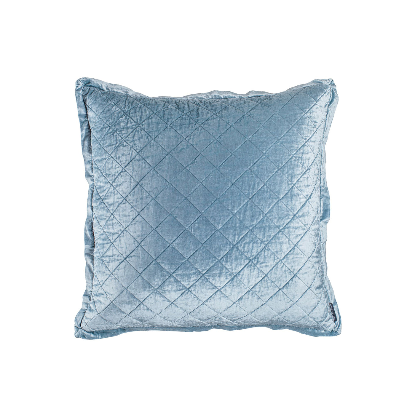 Chloe Euro Pillow Sham Ice Blue Velvet 26X26 (No Insert)