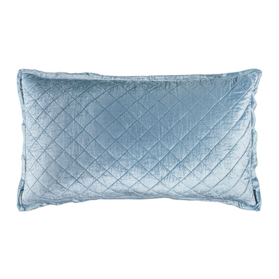 Chloe King Pillow Sham Ice Blue Velvet 20X36 (No Insert)