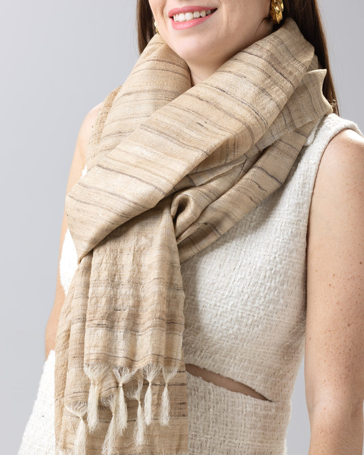 Jaipur Scarf Camel Silk by Lili Alessandra