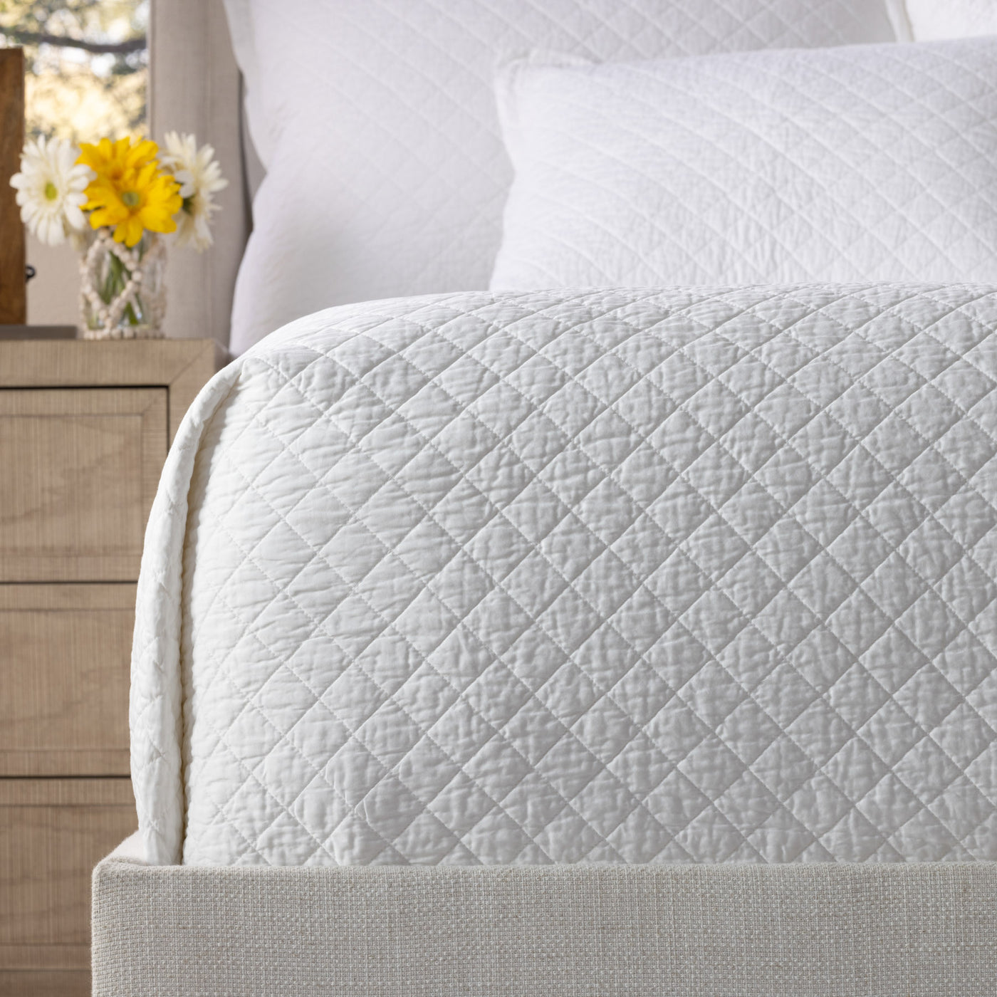 Jimmie Coverlet White Cotton King 112X98