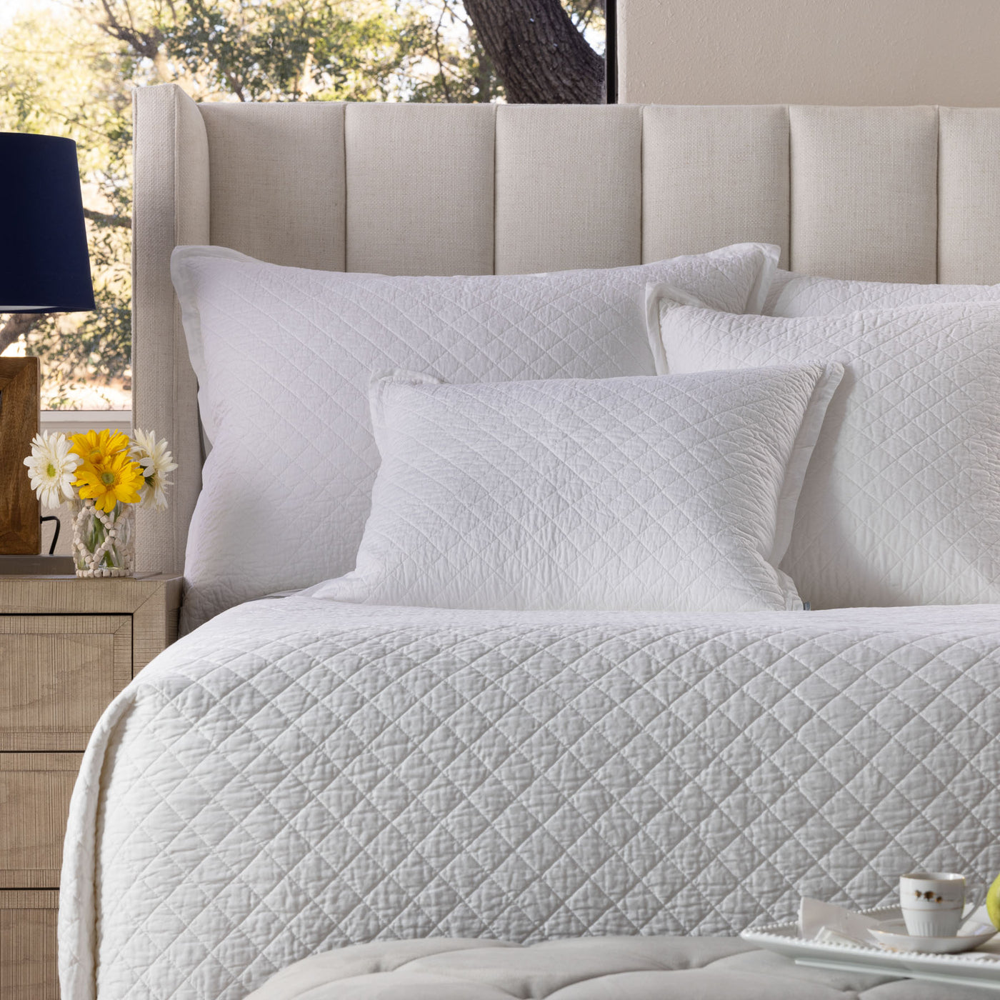 Jimmie Coverlet White Cotton Queen 96X98