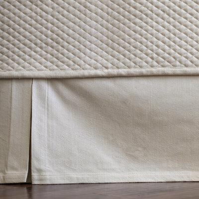 Laurie Tailored Bed Skirt Ivory Basketweave 3/22X86