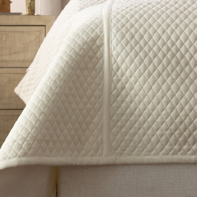 Laurie Quilted Coverlet Ivory Basketweave King 112X98