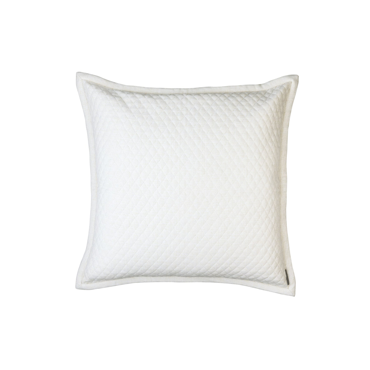 Laurie Quilted Euro Pillow Ivory Basketweave 26X26
