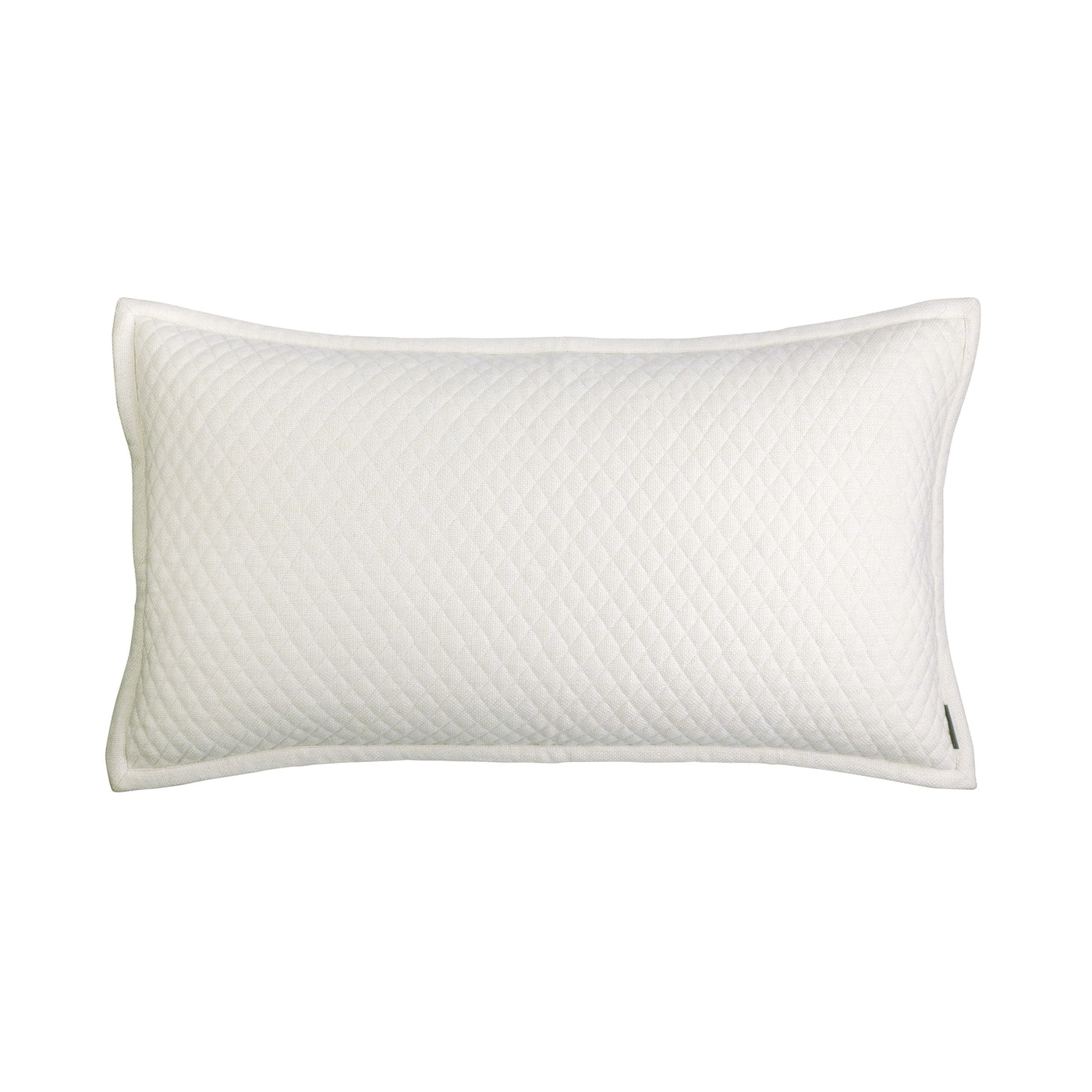 Laurie Quilted King Pillow Ivory Basketweave 20X36