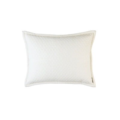Laurie Quilted Standard Pillow Ivory Basketweave 20X26