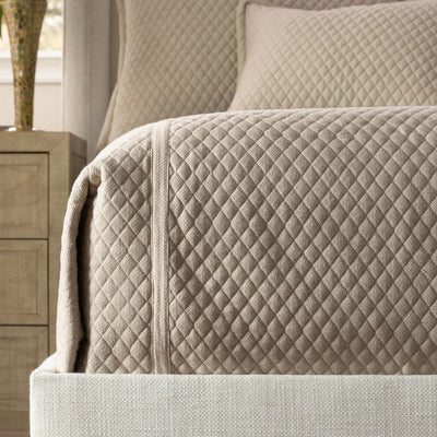 Laurie Quilted Coverlet Stone Basketweave King 112X98