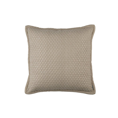Laurie Quilted Euro Pillow Stone Basketweave 26X26