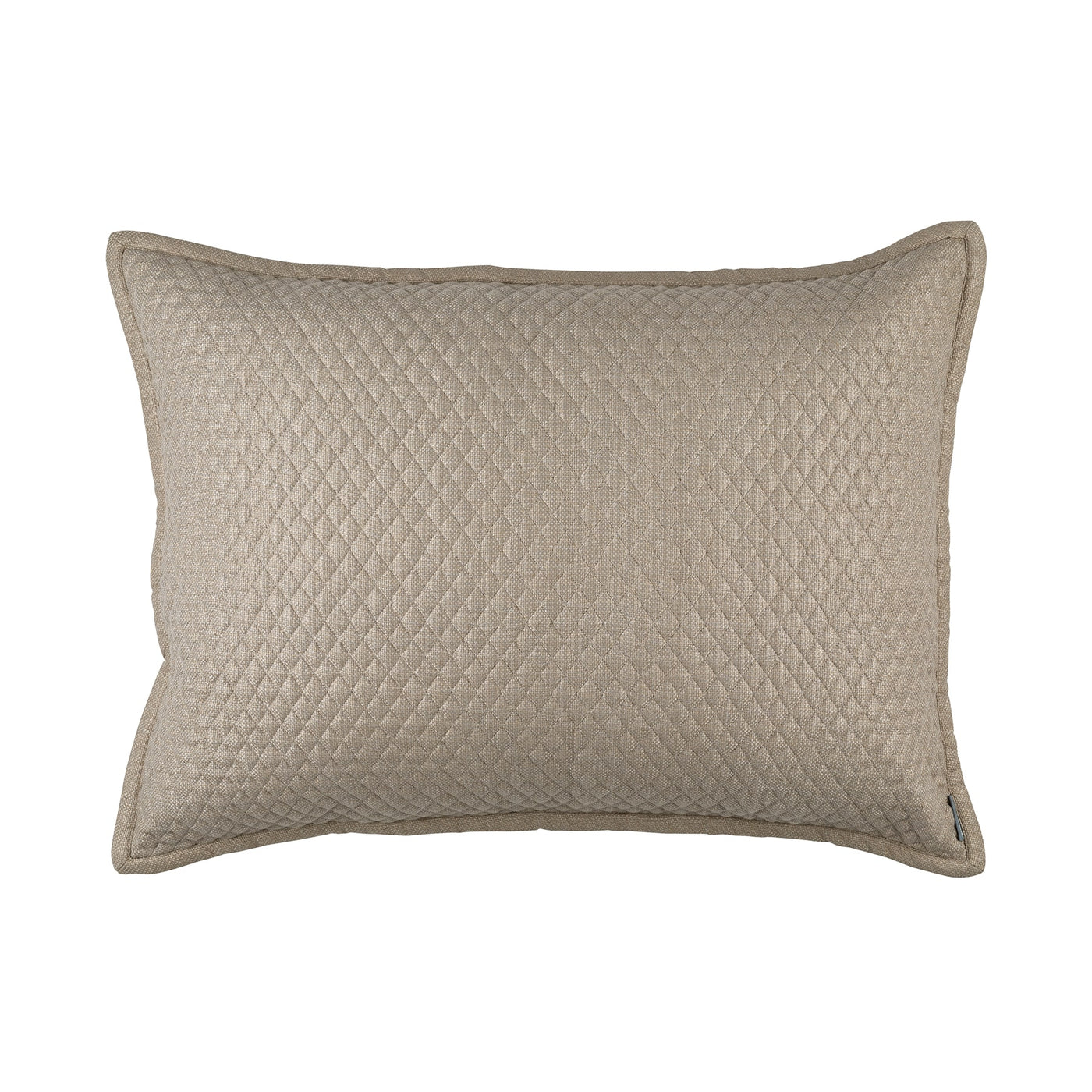 Laurie Quilted Luxe Euro Pillow Stone Basketweave 27X36