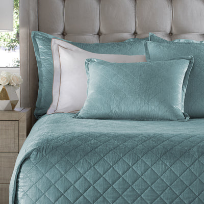 Chloe Standard Pillow Sea Foam Velvet 20X26