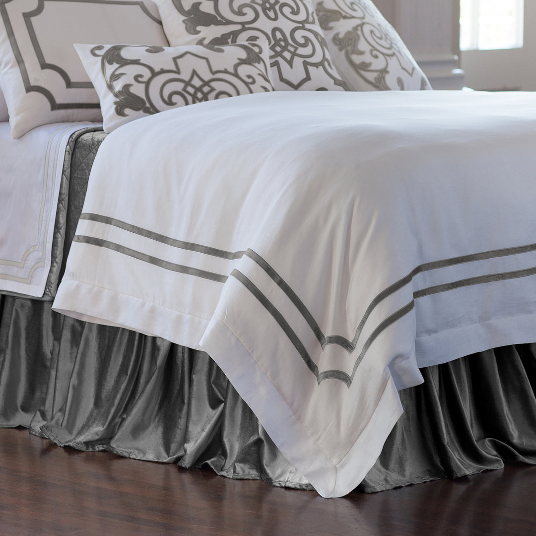 Soho White with Silver Bedding Collection by Lili Alessandra