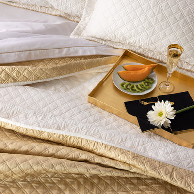 Silk & Sensibility Standard Pillow Ivory/Ecru Reversible 20X26 (Insert Included)
